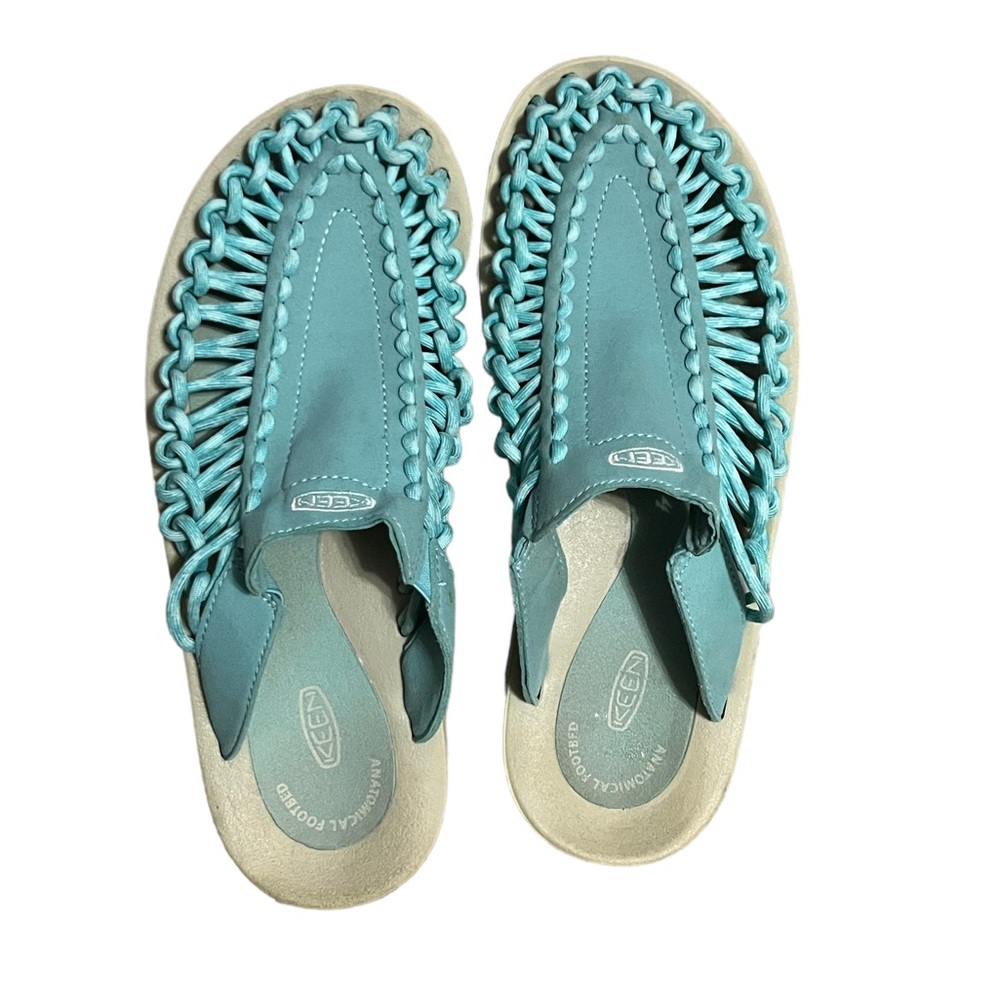 Keen Uneek Slides Braided Waterproof Water Shoes Teal… Gem